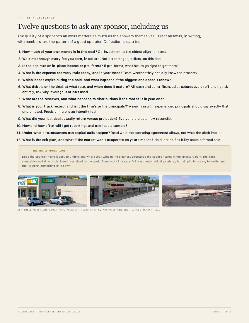 Inside spread, twelve questions to ask any sponsor