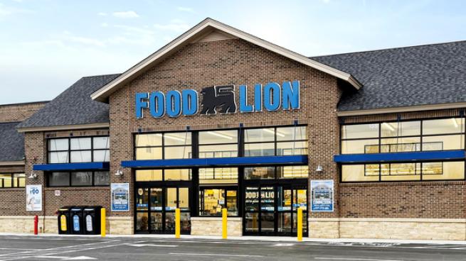 Food Lion storefront in a necessity retail center